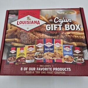 Louisiana Cajun Gift Box‎ 8 Full Size Mix Sampler Set Southern Cooking Favorites